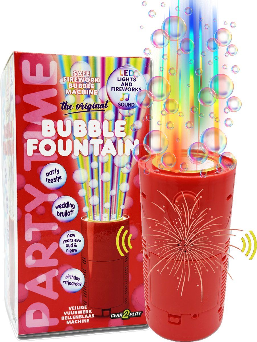 Bubble Fountain - Bellenblaas Machine met licht en vuurwerkgeluid