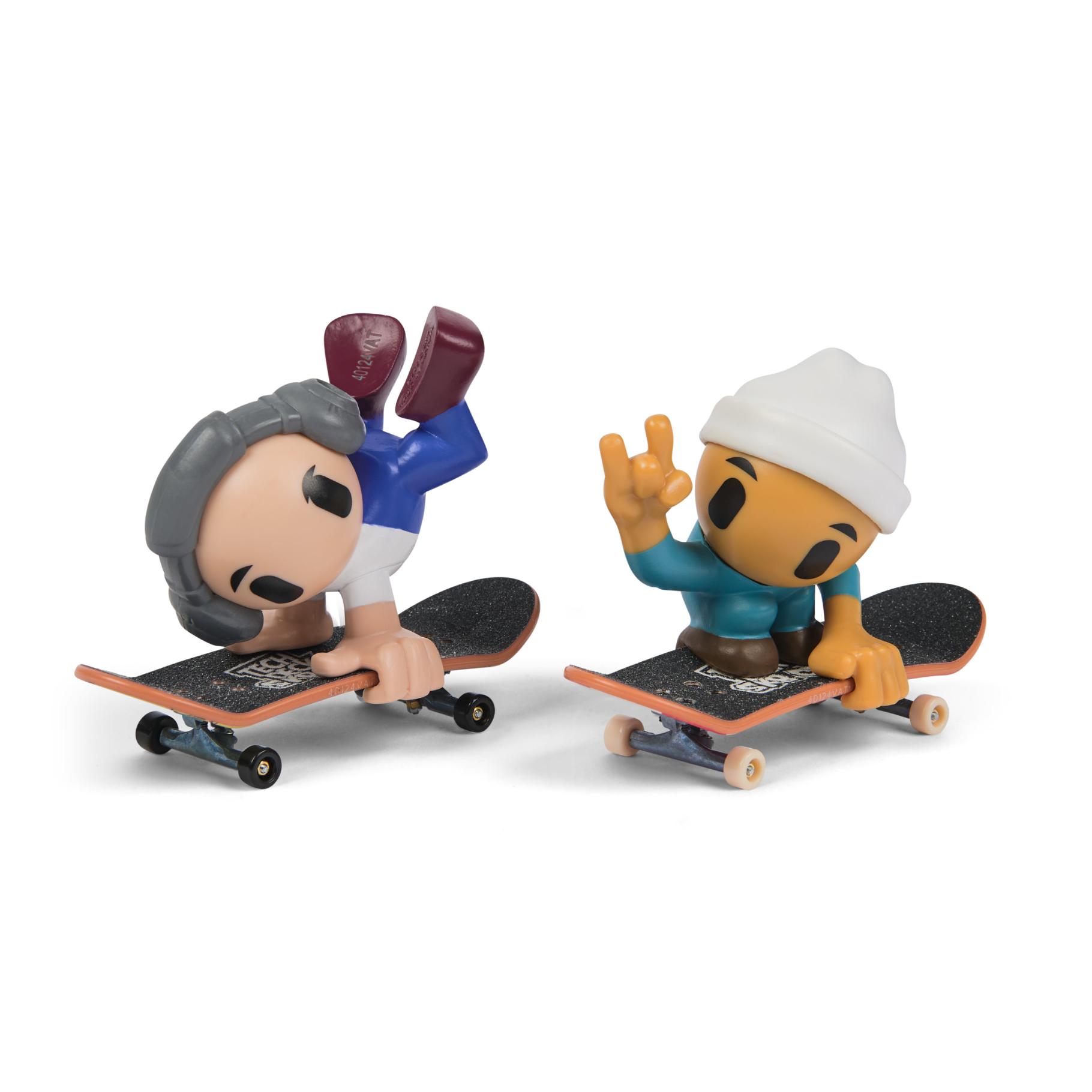 Tech Deck Sk8 Crew - 2 unieke vingerskateboards met skaterfiguur - stijlen kunnen verschillen