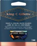 Gillette King C. Gillette scheermesjes - 3 stuks