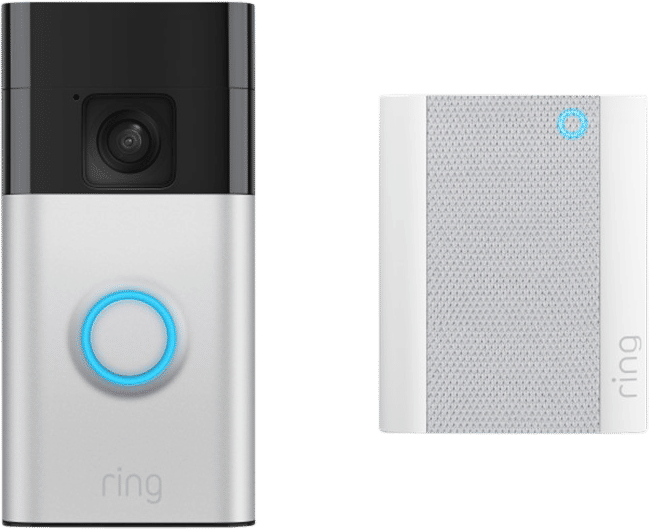 Ring Battery Video Doorbell Nikkel + Chime