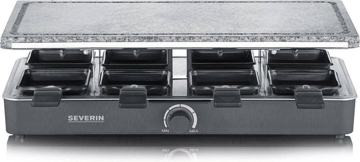 Severin RG 2372 Raclettegrill met natuurlijke grillsteen zwart