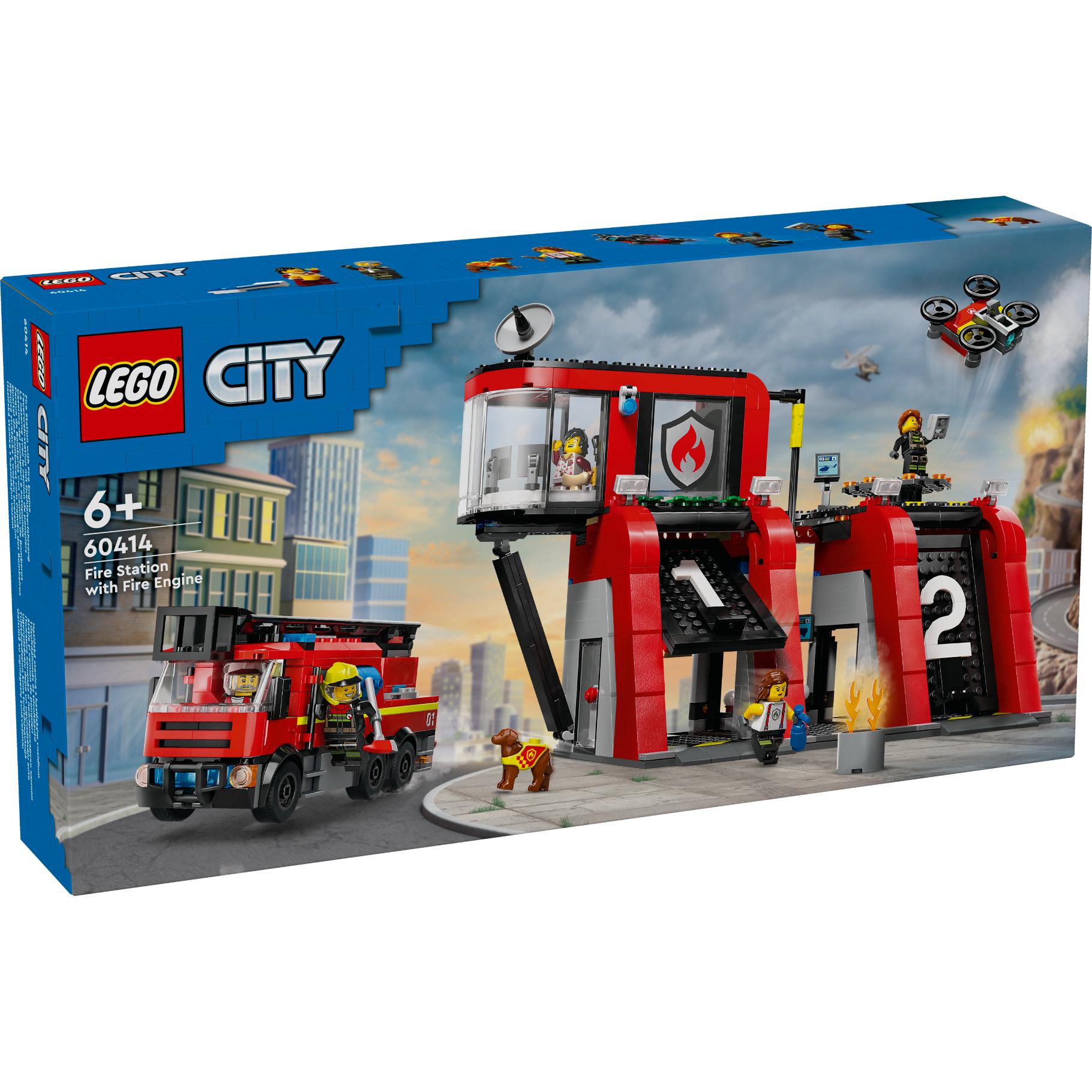 LEGO City Brandweerkazerne en brandweerauto 60414