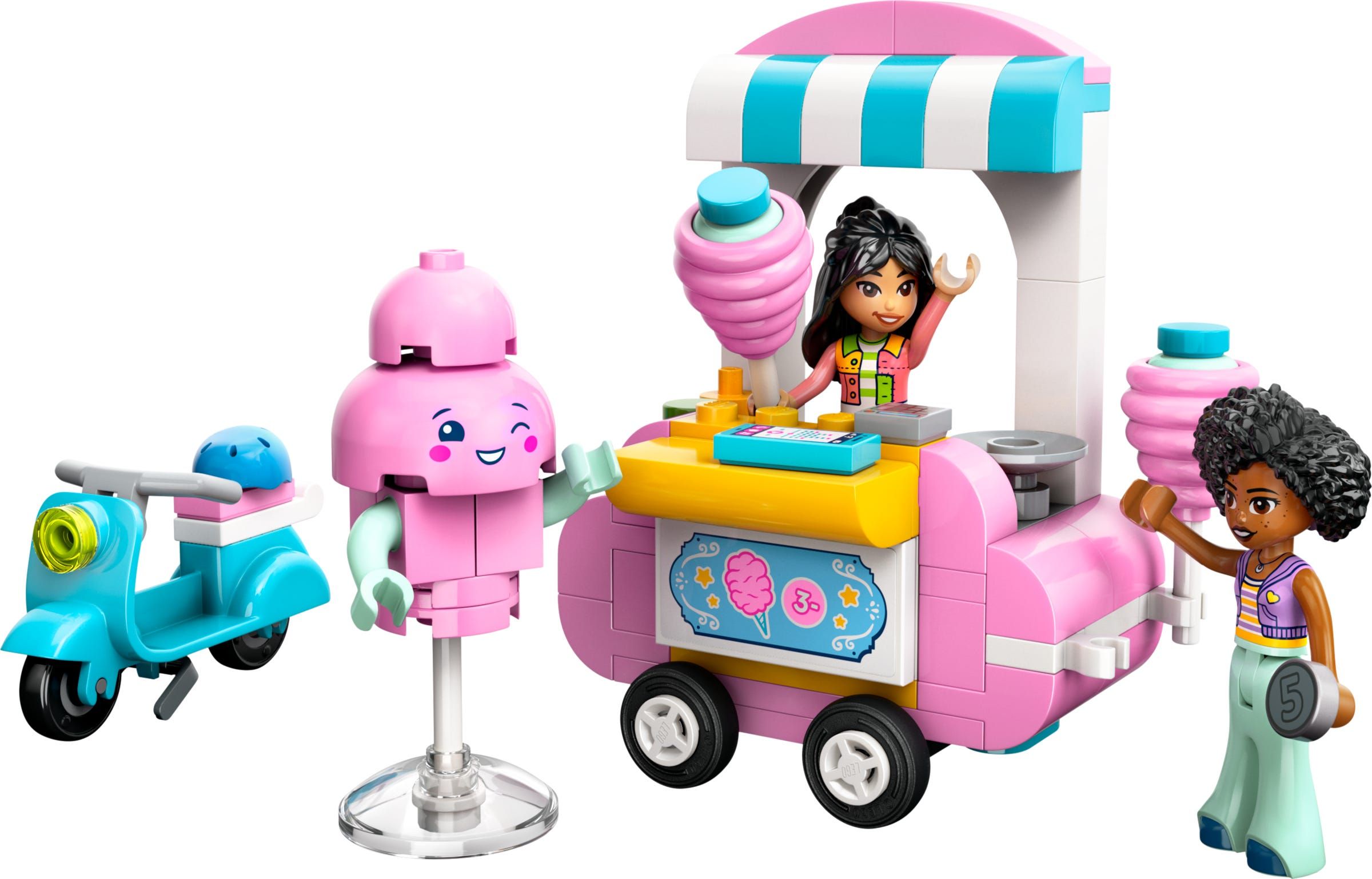 LEGO Friends Suikerspinkraam en scooter speelgoedset 42643