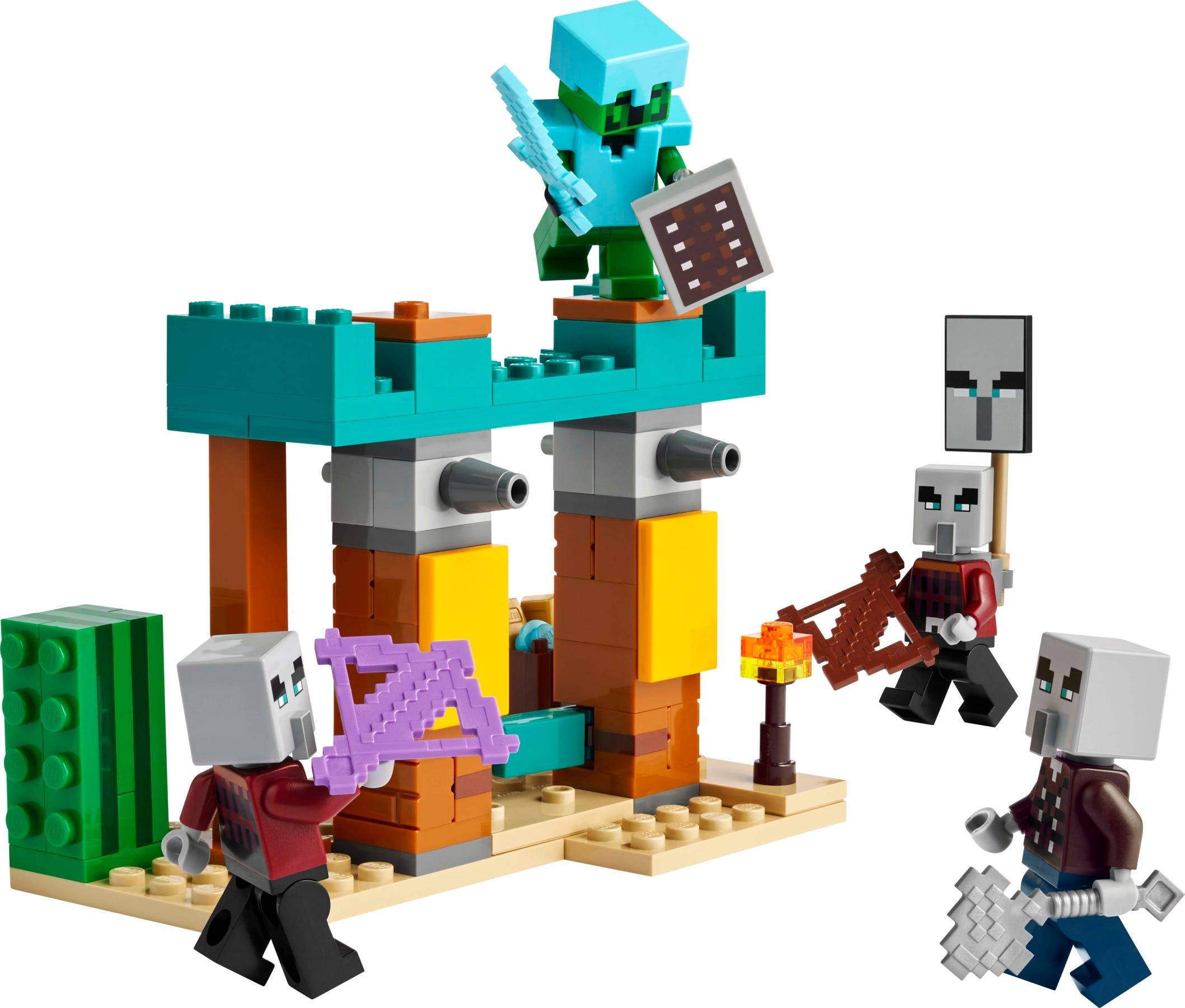 LEGO Minecraft De Illagers in de woestijn gamingset voor kinderen 21267