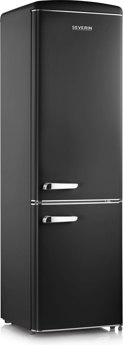 Severin RKG 8918 - Koel-vriescombinatie - 244 Liter - Retro - Zwart