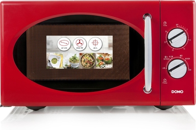 DOMO DO2925 Magnetron / Microgolfoven solo - 25 L - 900W - Retro - Rood