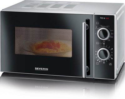 Severin MW 7771 - Vrijstaande Solo Magnetron - RVS/Zwart