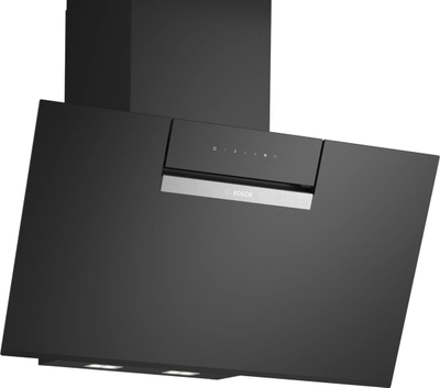 Wanddecor Afzuigkap - schuin glas - BOSCH SER4 - DWK87FN60 - Home Connect - L 790 x Ø 433 mm - Zwart