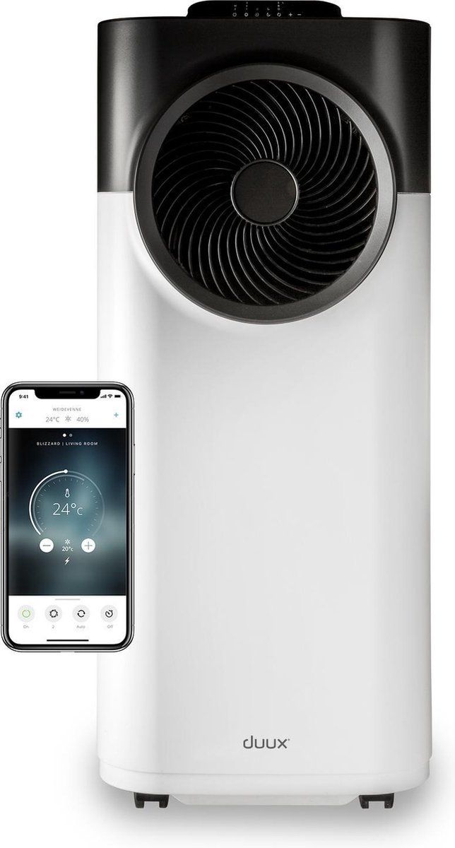 Duux Blizzard Smart Mobiele Airco - 10.000 BTU/u - Inclusief Raamafdichting