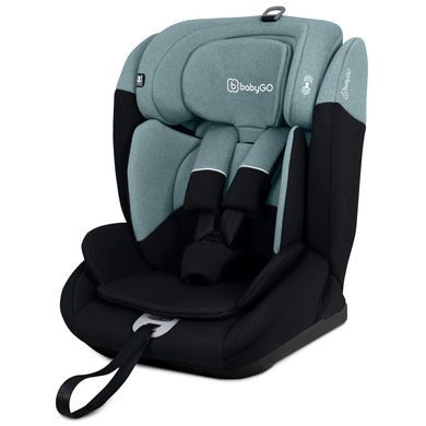 BabyGO Lumo i-Size autostoel - voor kinderen van 76-150 cm - Groep 1-2-3 (9-36kg) - Autogordel bevestiging - Groen