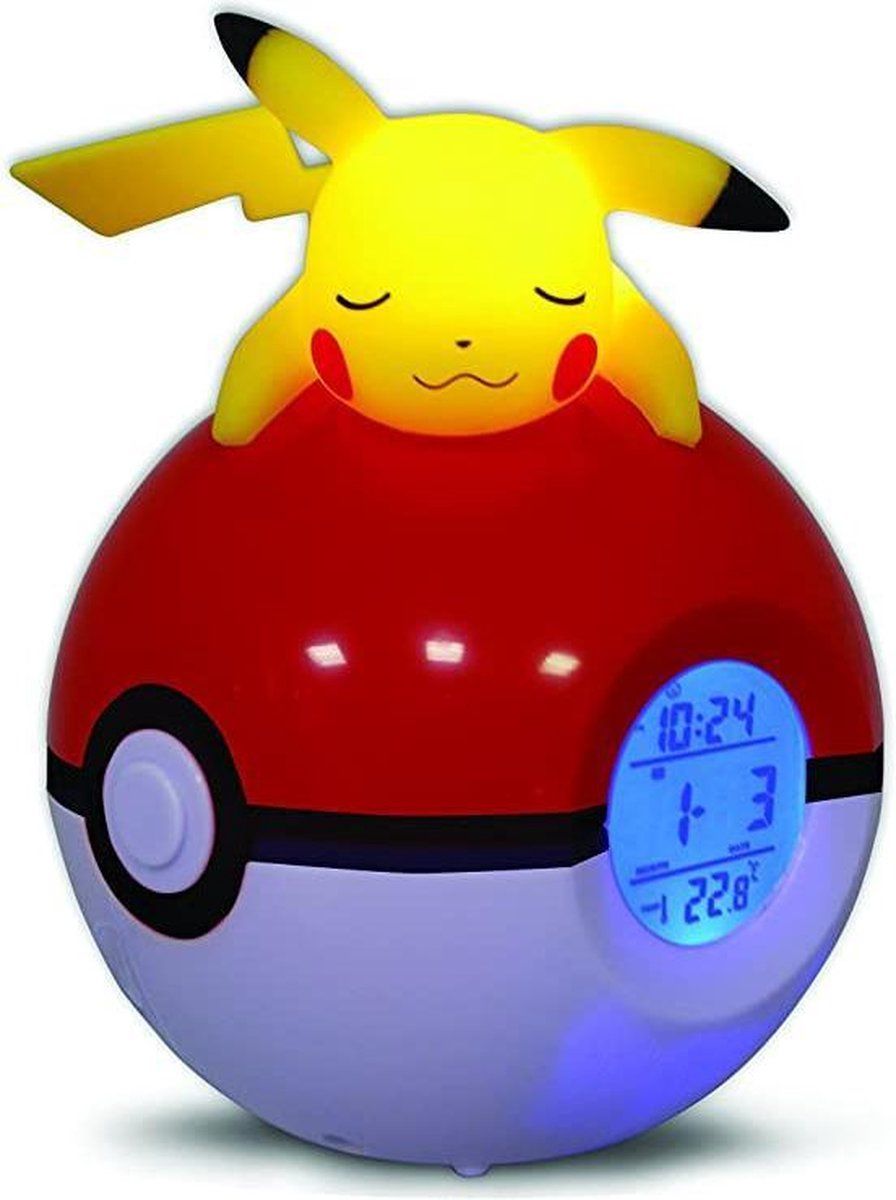 Teknofun Pokémon - Pokéball & Pikachu Wekkerradio