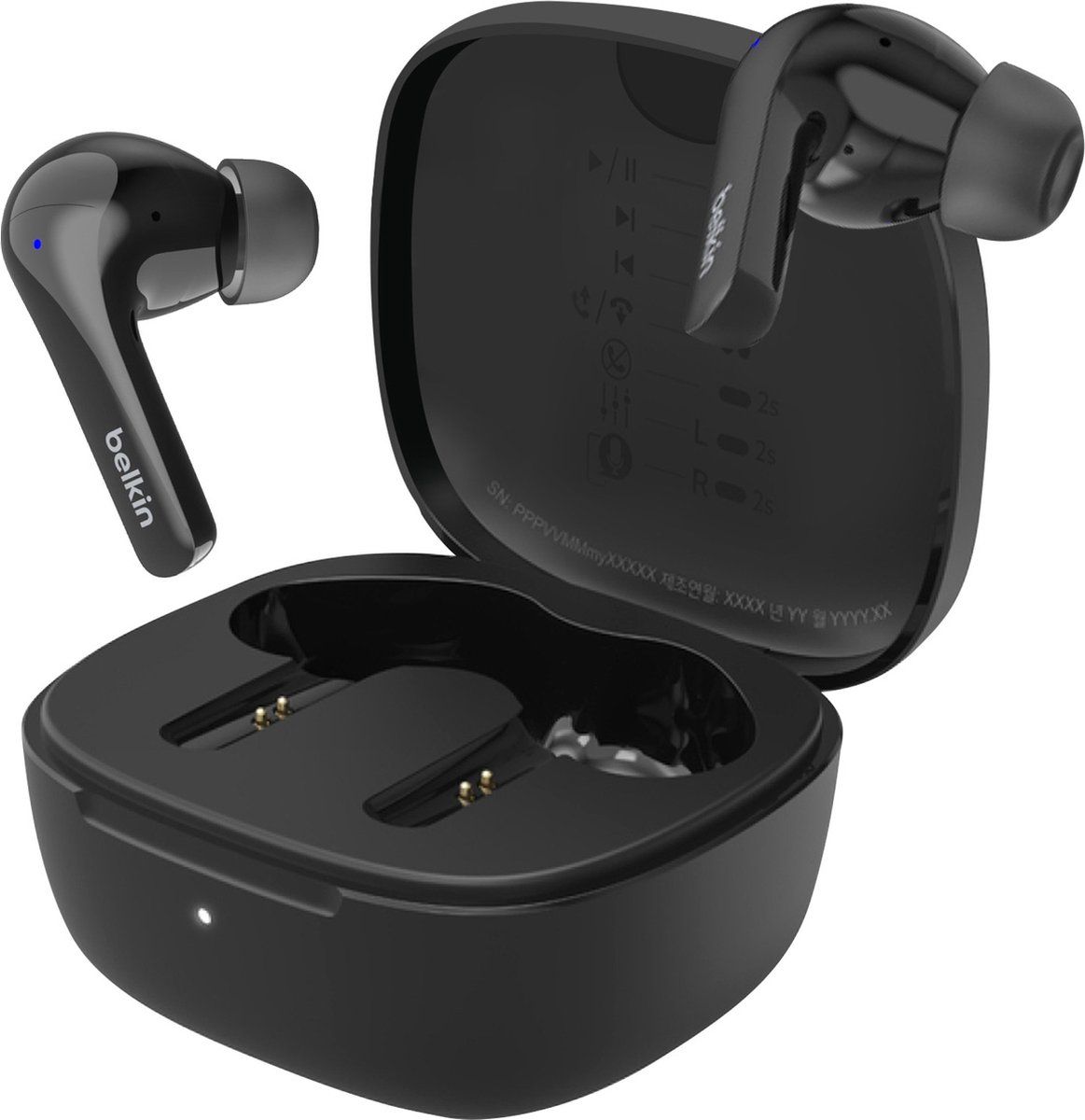 Belkin SoundForm Motion Headset True Wireless Stereo (TWS) In-ear Gesprekken/Muziek/Sport/Elke dag Bluetooth Zwart