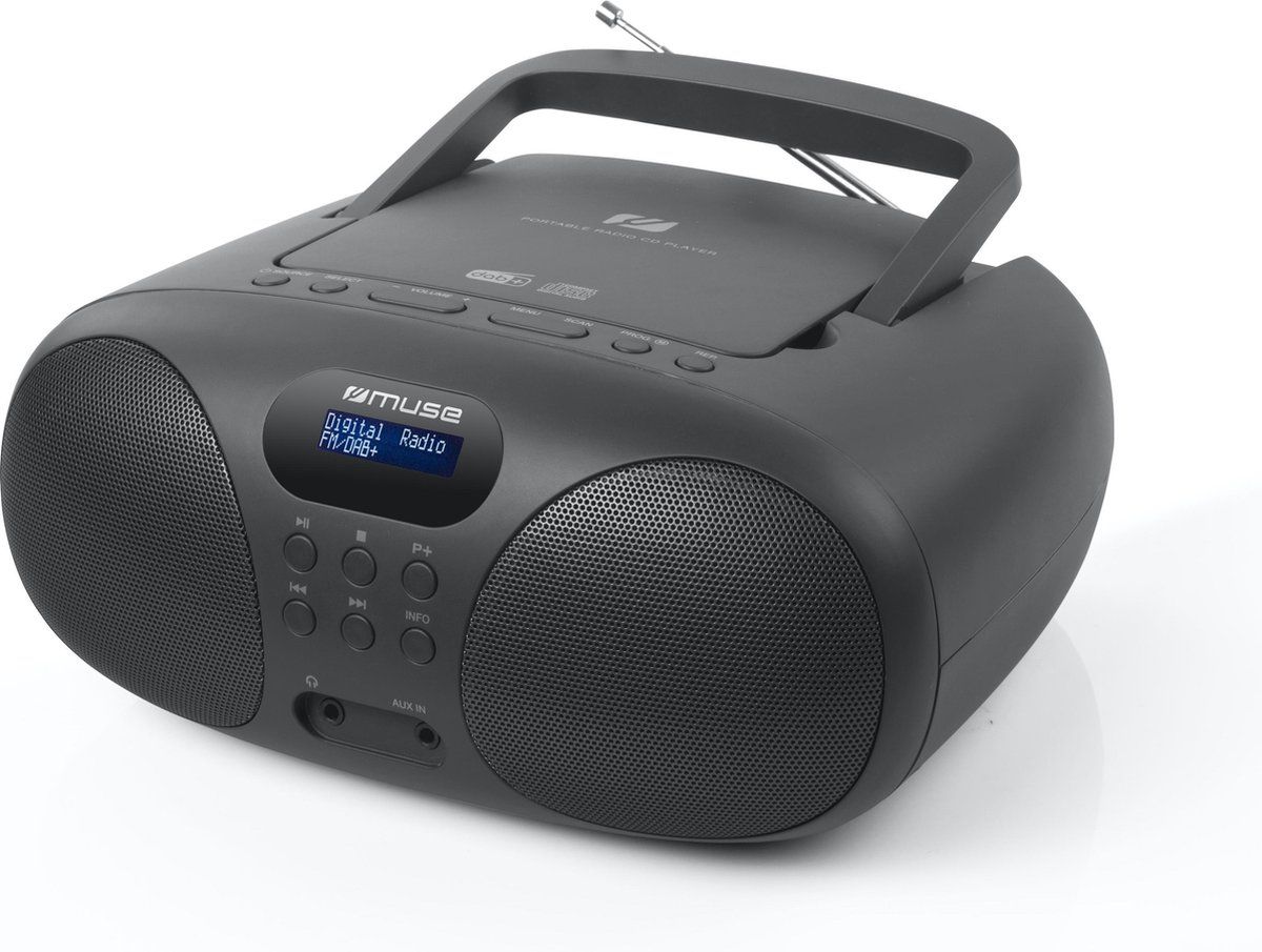 Muse MD-208DB - Boombox met DAB+/FM-radio en CD-speler, zwart