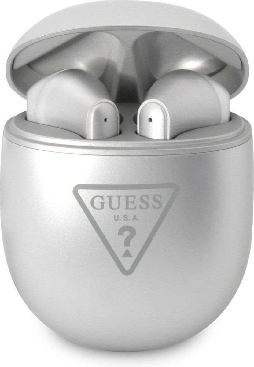 Guess True Wireless Triangle Logo - TWS Bluetooth In-ear Oordopjes - Zilver