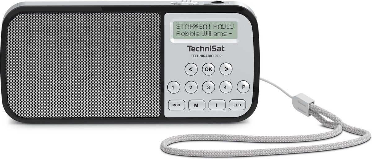 Techniradio RDR DAB+ zakradio - FM - AUX - USB - zaklamp - zilver