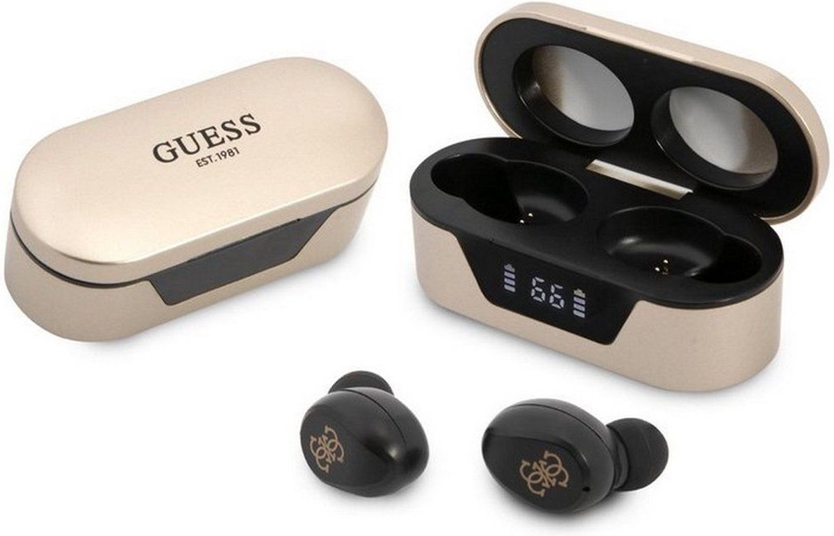 Guess True Wireless Universele Bluetooth In-Ear Oordopjes - Goud