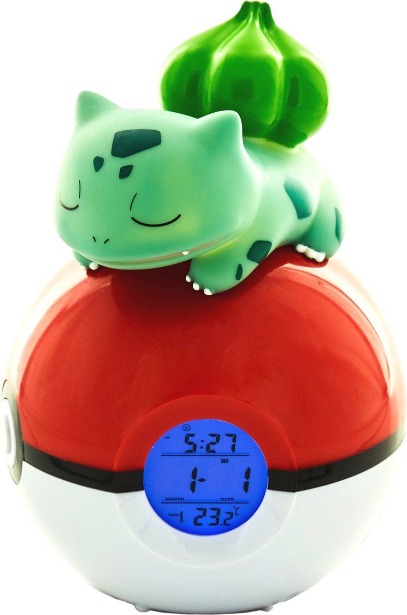 Teknofun Pokémon - Pokéball Bulbasaur Wekkerradio