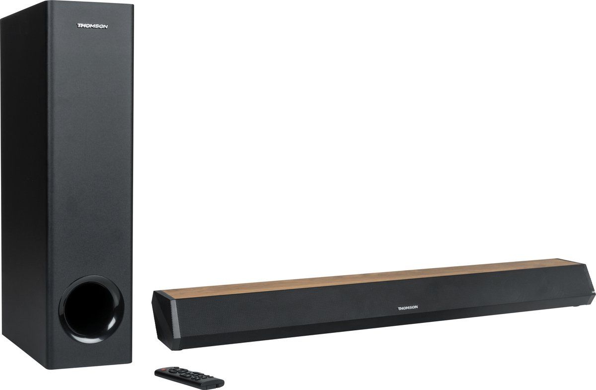 Thomson SB552BTS - Bluetooth Soundbar & Subwoofer - Hout