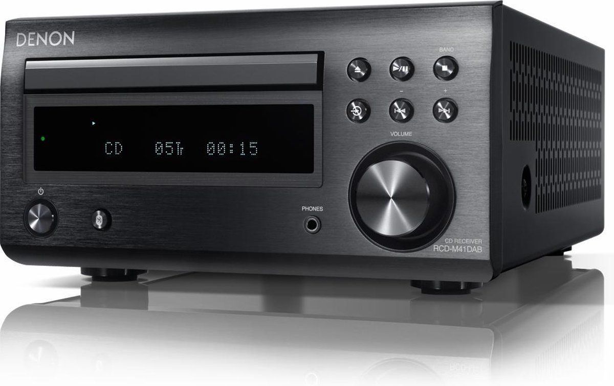 Denon CD speler met ingebouwde versterker met Bluetooth, FM-radio - Compact en gebruiksvriendelijk - Hifi kwaliteit audio - RCD-M41 Black