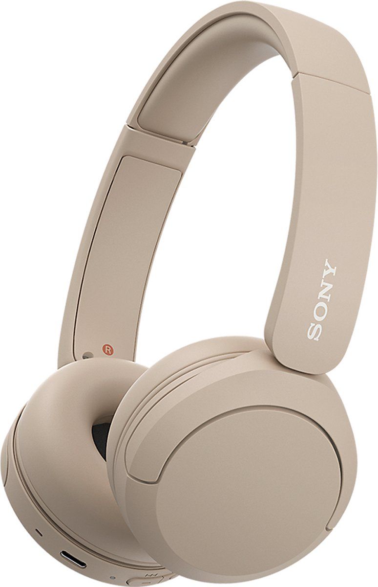 Sony WH-CH520 Headset Draadloos Hoofdband Oproepen/muziek USB Type-C Bluetooth Oplaadhouder Crème