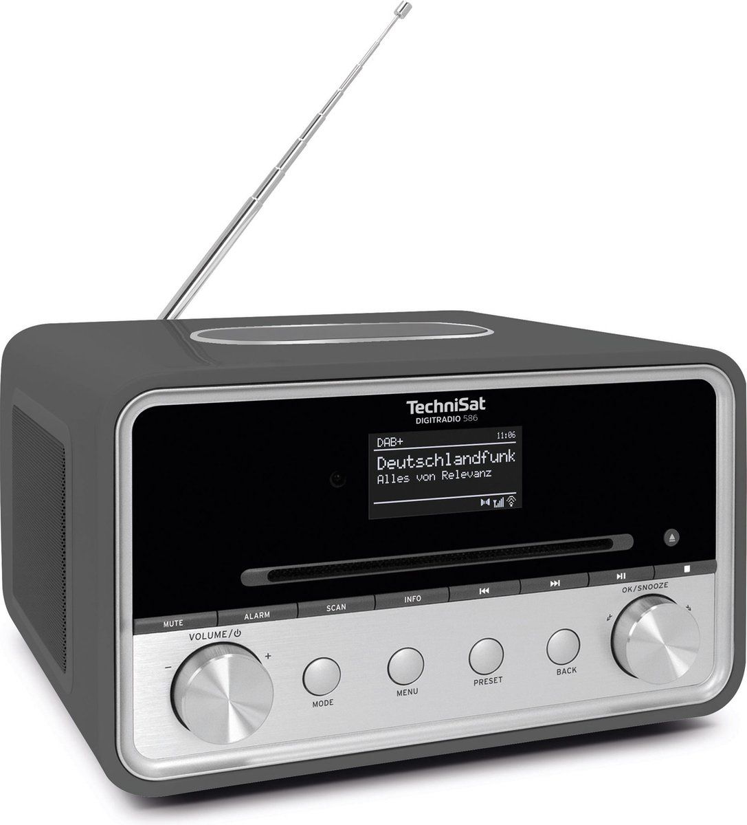 TechniSat DIGITRADIO 586 internetradio met DAB+ - FM - CD - antraciet/Zilver