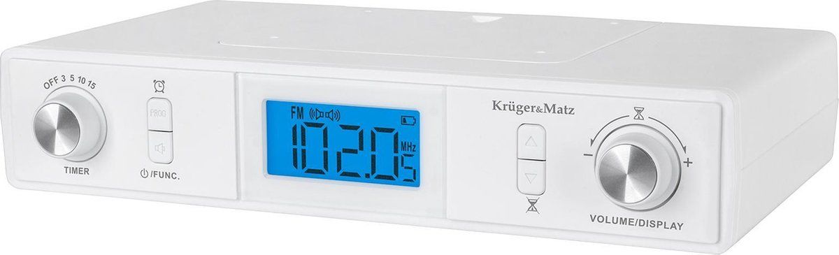 Krüger&Matz KM0817 - Keuken onderbouwradio met klok, alarm, timer en bluetooth