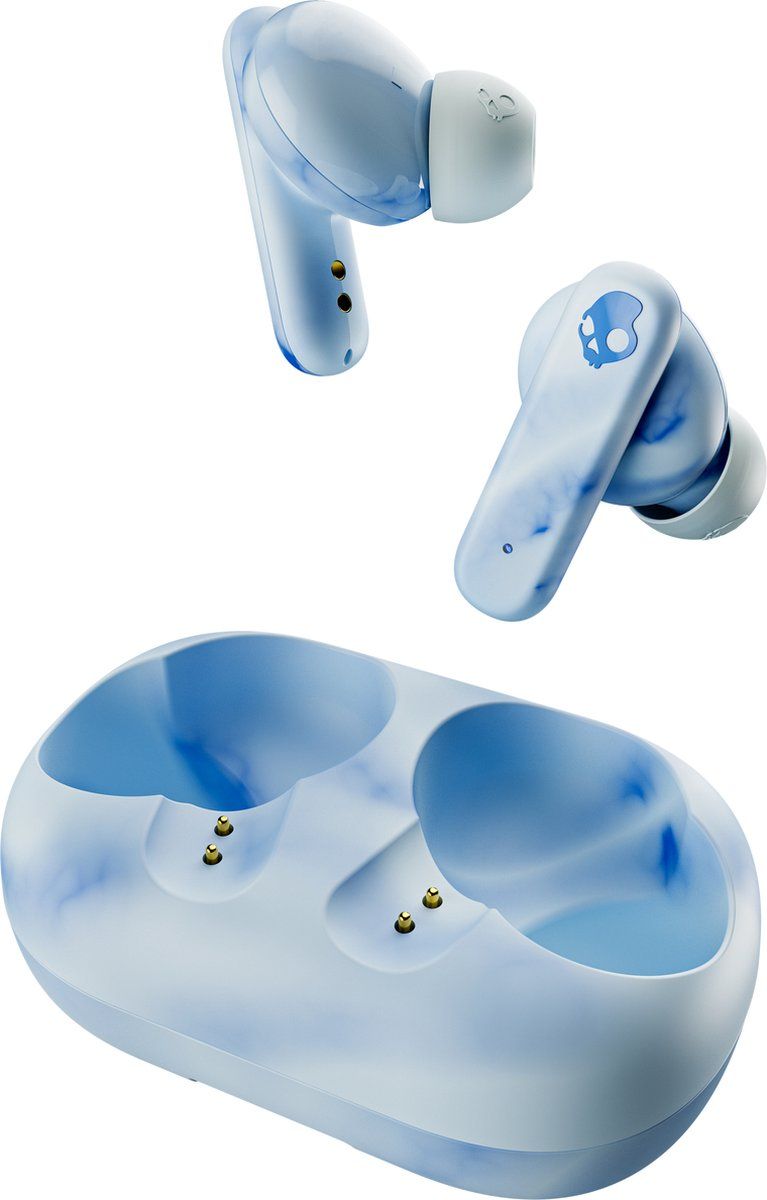 Skullcandy Eco Buds True Wireless In-Ear - Oordopjes Draadloos - Oortjes Draadloos Bluetooth - Wit/blauw