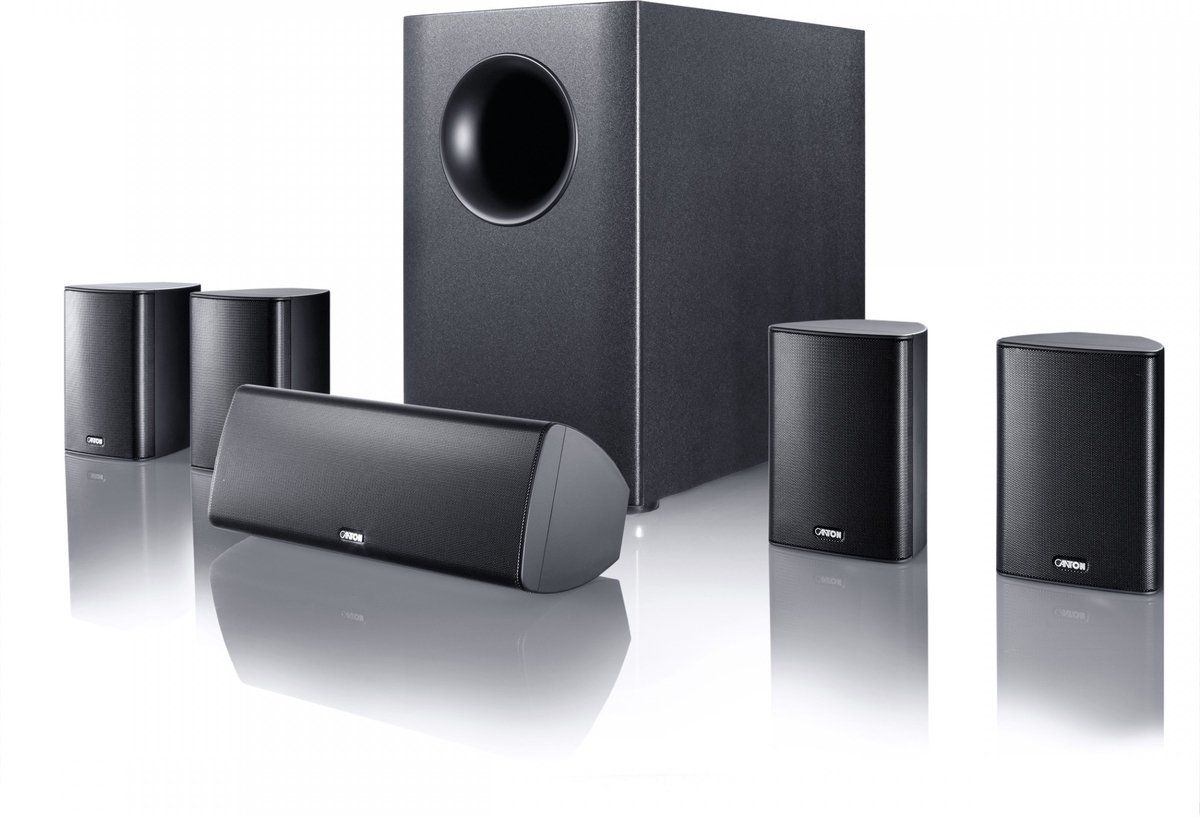 Canton Movie 165 - 5.1 Surround Systeem – Subwoofer met Satelliet Luidsprekers – Zwart