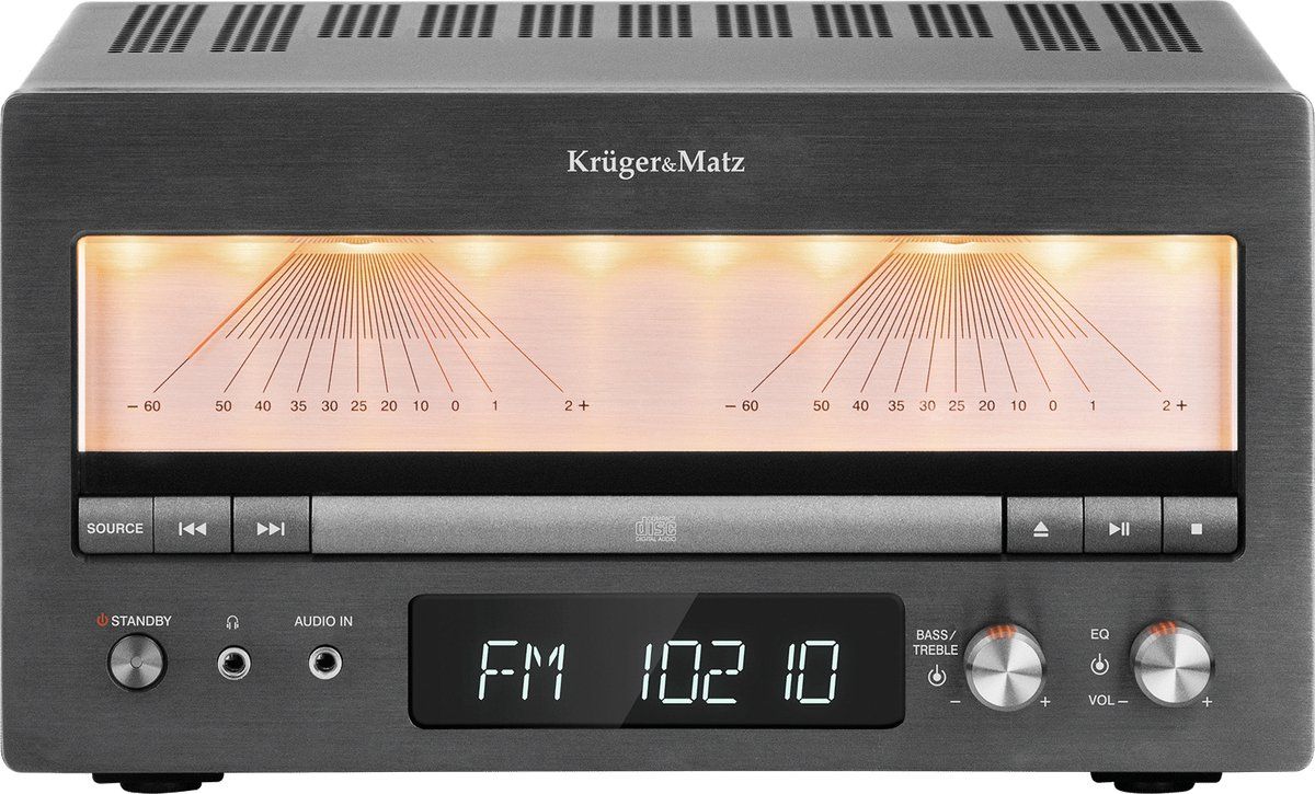 Krüger&Matz KM1995-A Klasse A versterker met DAB+, USB, Bluetooth en CD-speler