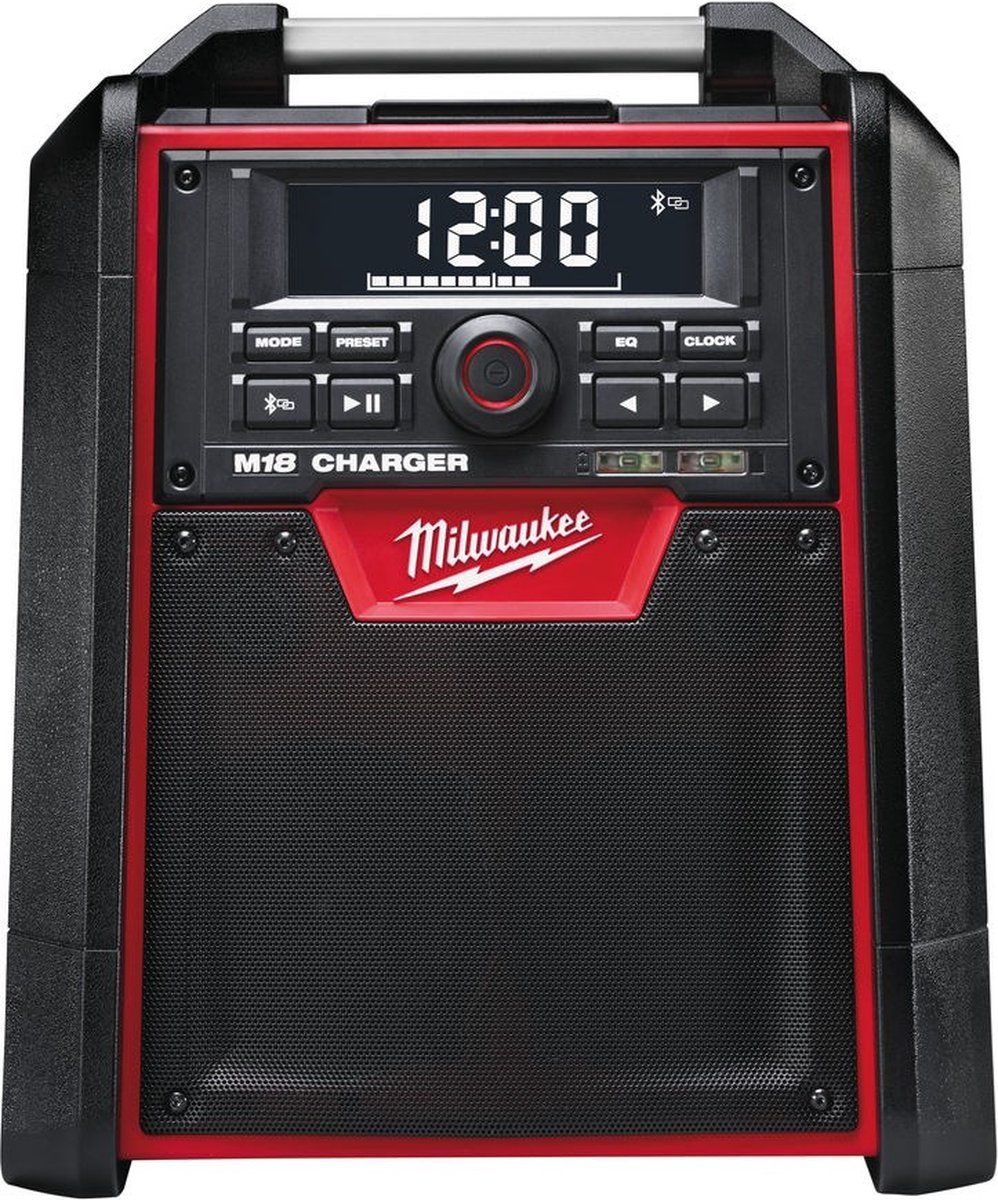 Milwaukee M18 RC-0 18V Li-Ion Accu bouwradio met laadfunctie - werkt op netstroom & accu