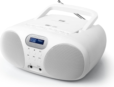 Muse MD-208DBW - Boombox met DAB+/FM-radio en CD-speler, wit