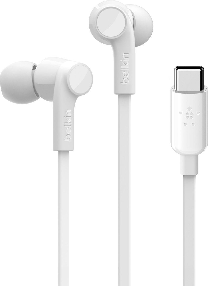 Belkin ROCKSTAR™ in-ear oordopjes met USB-C connector - Wit