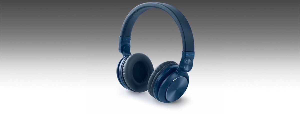 Muse M-276BTB - Draadloze bluetooth hoofdtelefoon, blauw