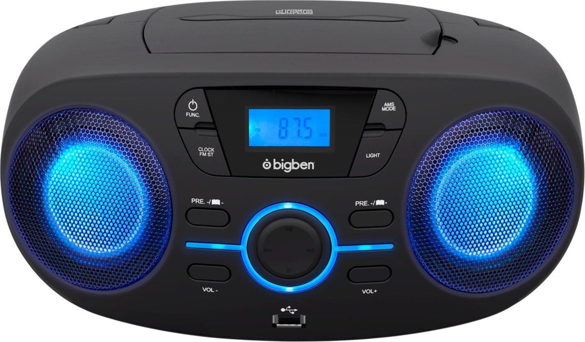 Bigben CD61 - Radio CD speler voor kinderen - USB – Zwart