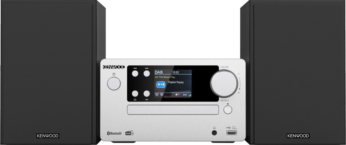 Kenwood M-725DAB-S Micro HiFi Systeem - Zilver