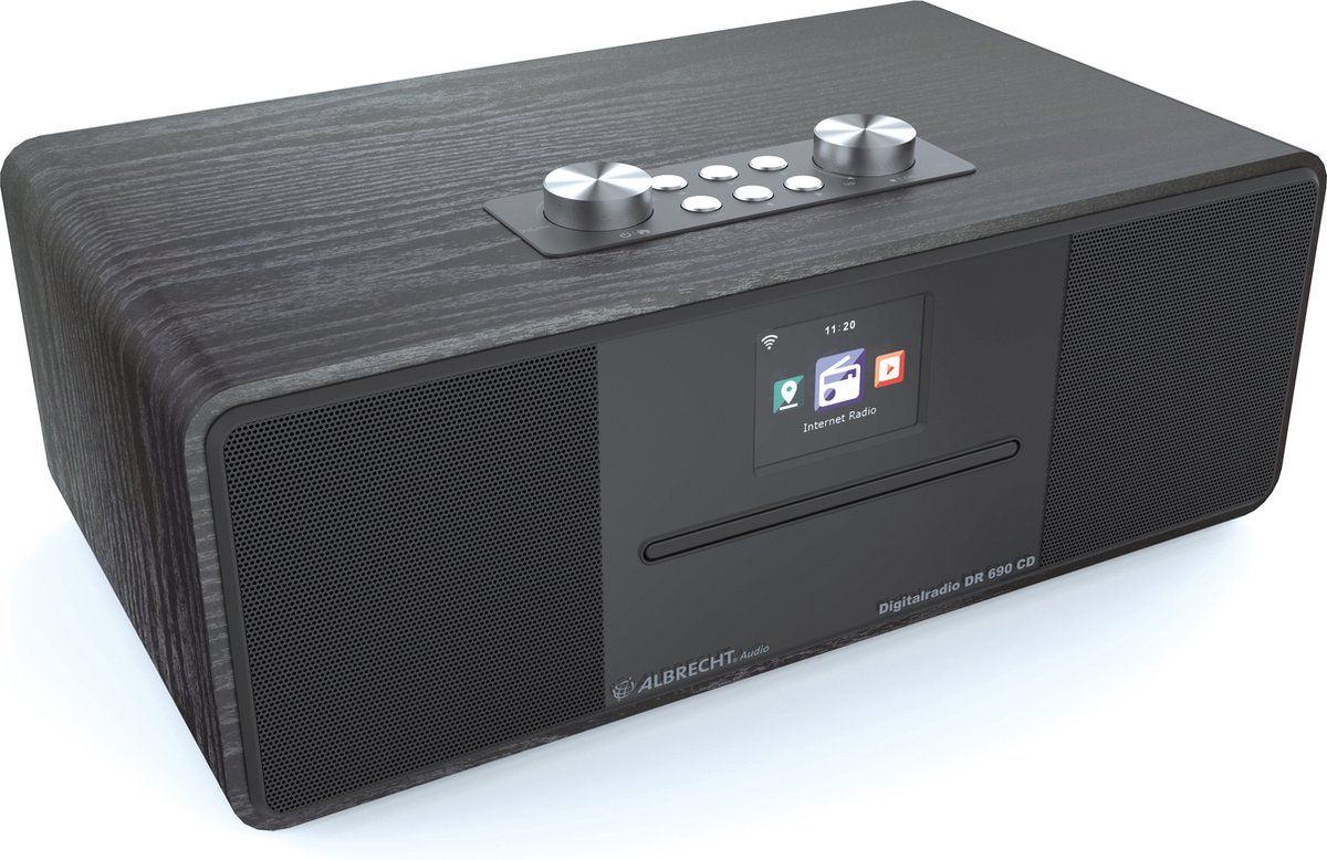 Albrecht DR 690 - Radio - CD - DAB+ - FM - Internetradio - zwart