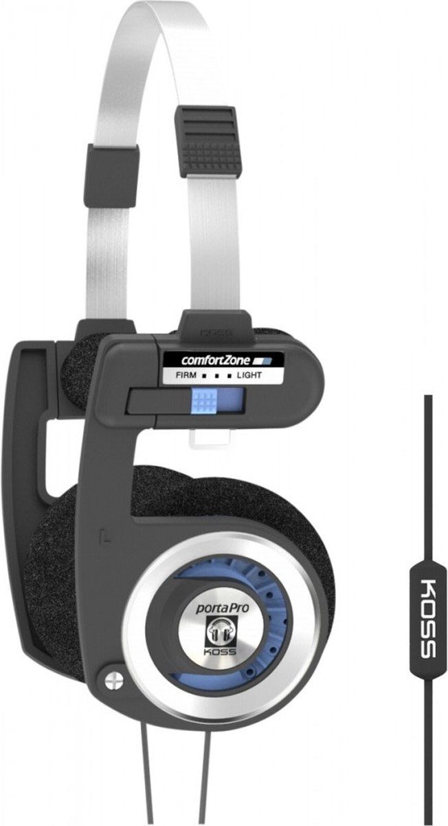 Koss Porta Pro On-Ear Hoofdtelefoon Stereo Microfoon Afstandsbediening Zwart