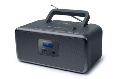 Muse M-32DB - Draagbare radio/CD-speler met DAB+, USB en bluetooth, zwart
