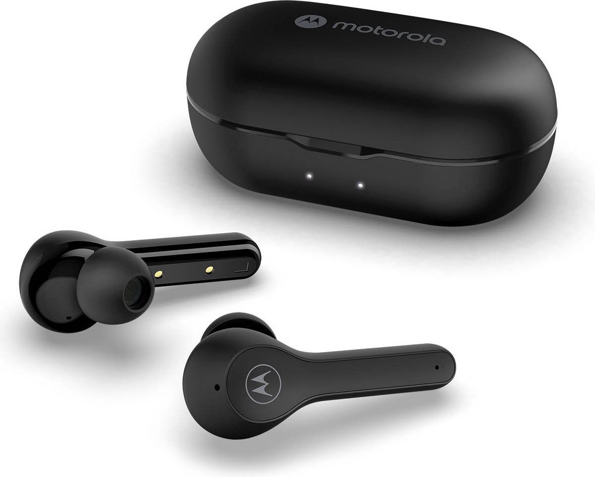 Motorola Sound MOTO BUDS 085 Draadloze Oordopjes - Bluetooth Oortjes met 15 Uur Afspeeltijd - Earbuds Water- en Zweetbestendig - Microfoon enTouch Control - Zwart