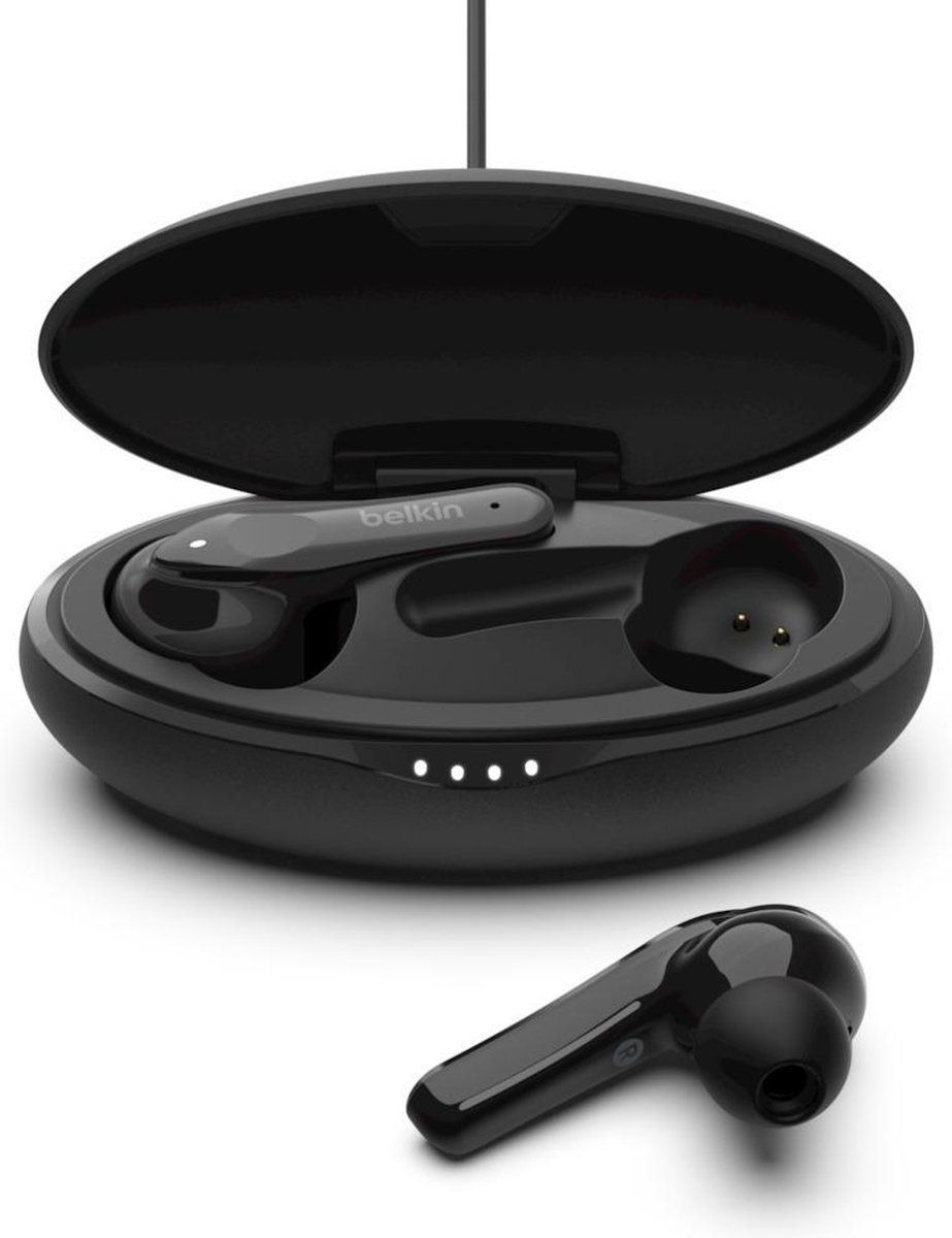 Belkin SOUNDFORM™ Move Plus - True Wireless Earbuds - Met draadloze oplaadcase - Zwart