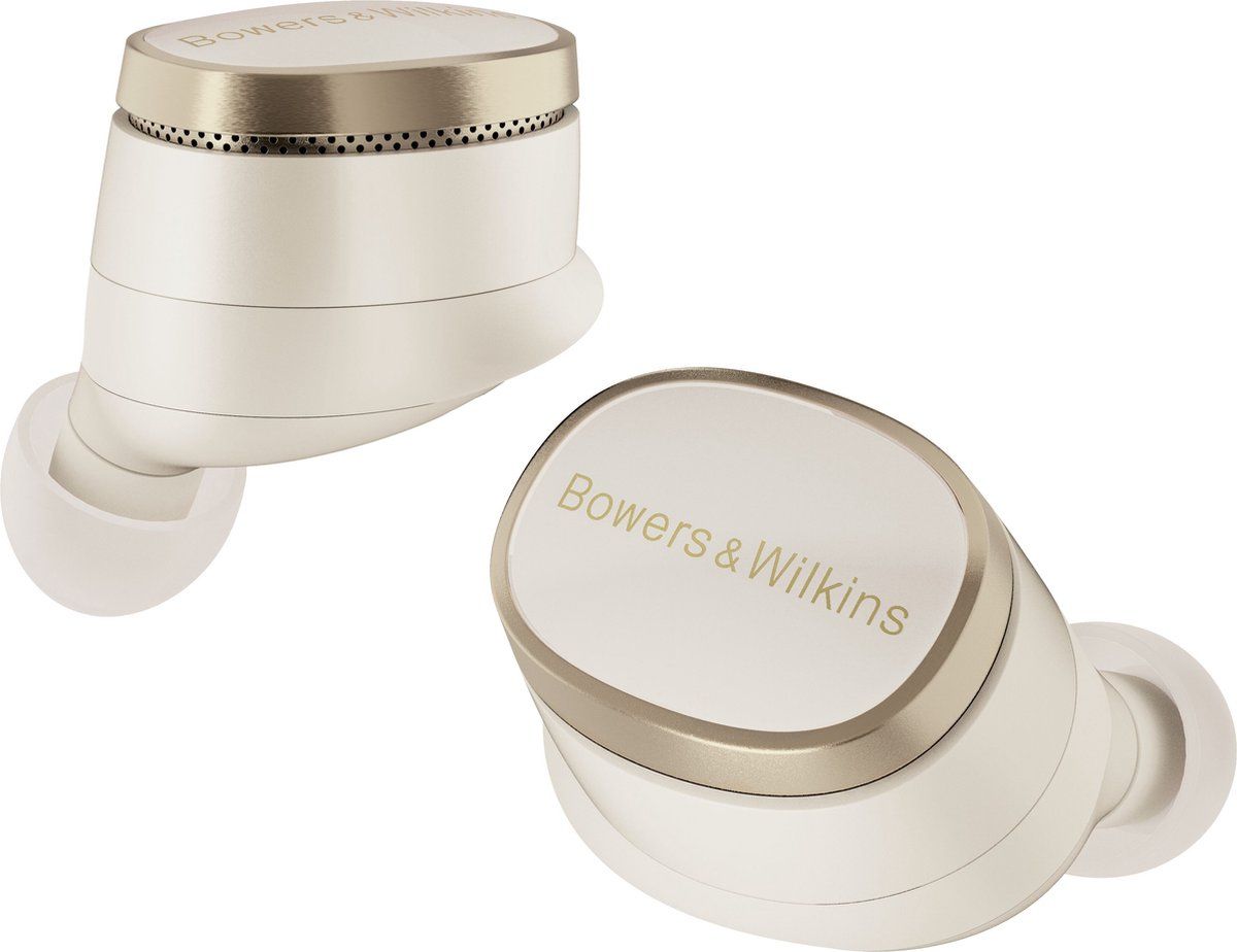 Bowers & Wilkins Pi8 Bluetooth Oordopjes met Noise Cancelling, Kristalhelder geluid, 6.5 + 13.5 uur batterijduur, Dove White