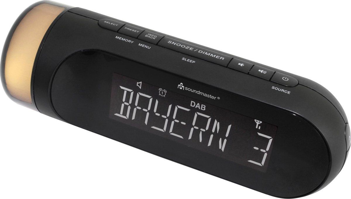 Soundmaster UR6600SW - Digitale wekkerradio, DAB+/FM met RDS en nachtverlichting