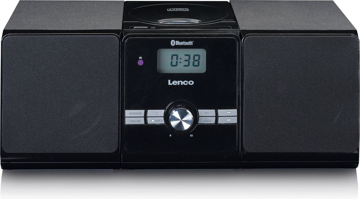 Lenco MC-030 - Stereoset met Radio - Bluetooth- USB en AUX-ingang - Zwart