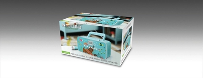 Muse M-29KB - Draagbare radio/CD-/MP3-speler met microfoon, blauw