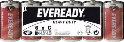 Energizer Eveready zinc C batterijen - folie 6 stuks