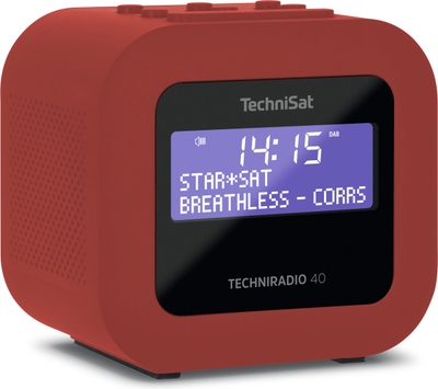 Techniradio 40 DAB+ wekkerradio - rood