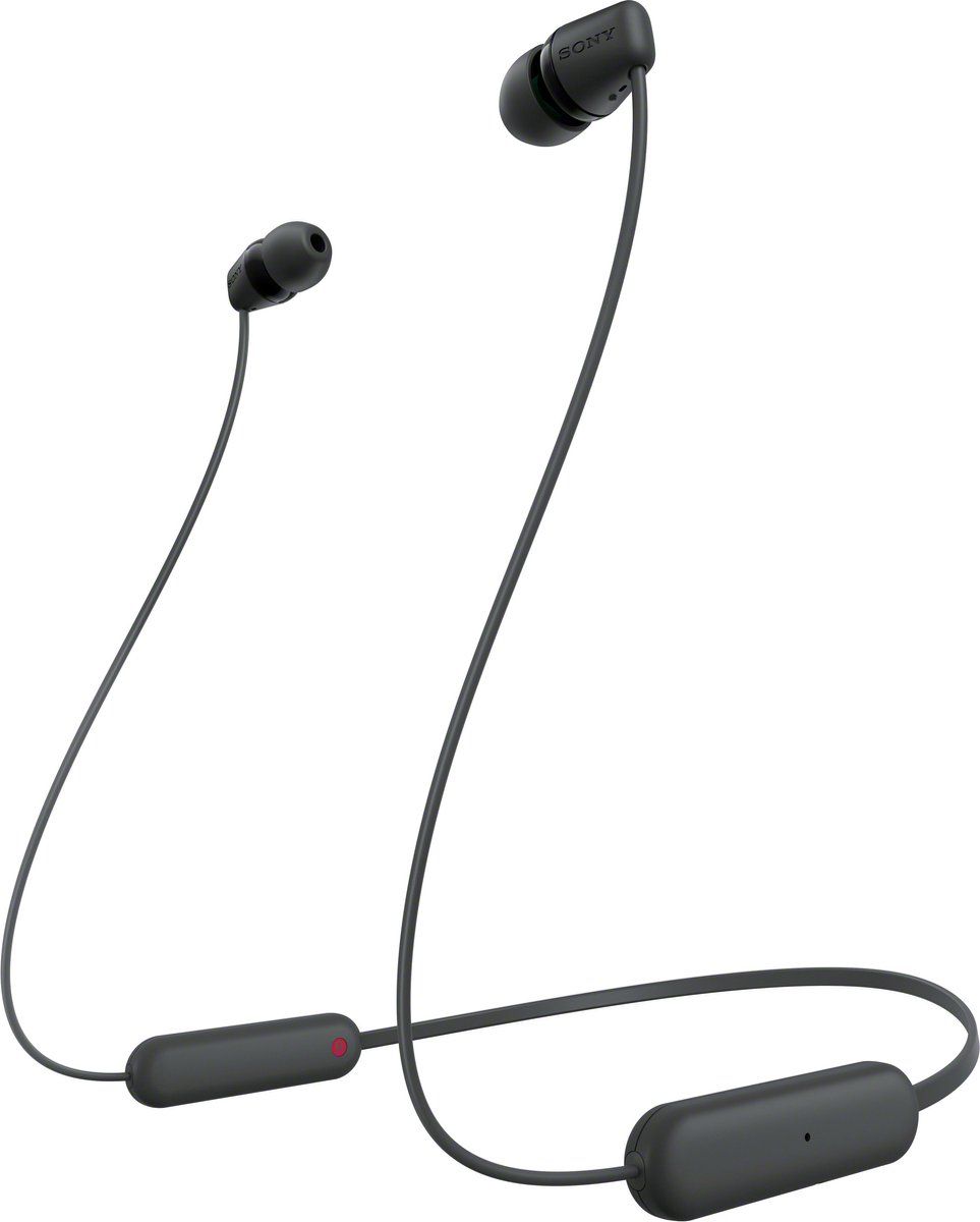 Sony WI-C100 Headset Draadloos In-ear Oproepen/muziek Bluetooth Zwart