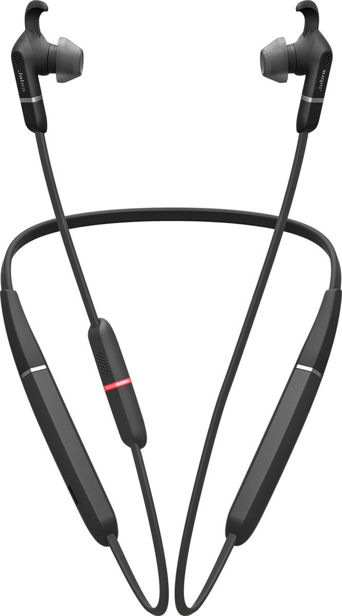 Jabra Evolve 65e UC & Link 370 Headset In-ear, Neckband Bluetooth Zwart