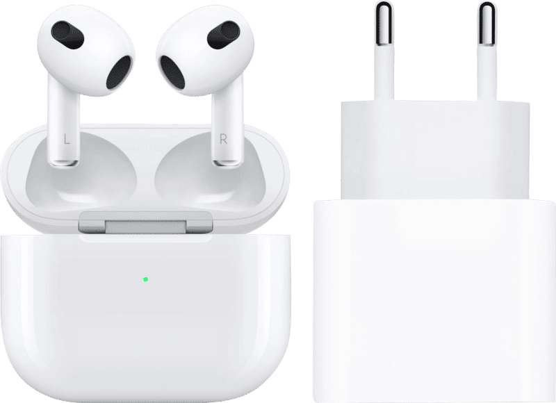 Apple AirPods 3 + Apple Usb C Oplader 20W