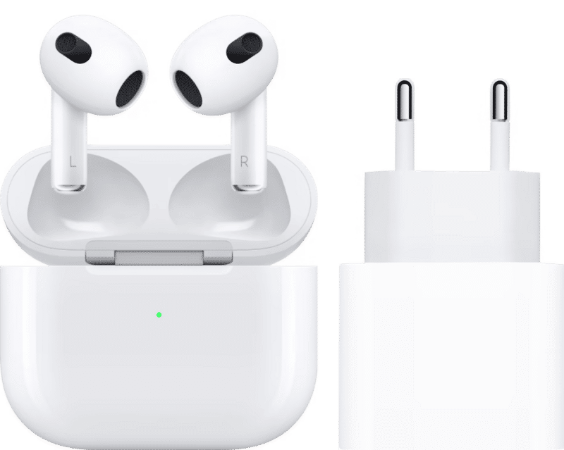 Apple Airpods 3 met standaard oplaadcase + Apple USB C oplader